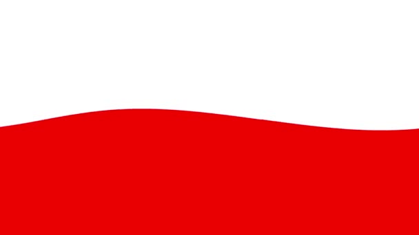 Bewegingsbeelden Achtergrond Met Kleurrijke Vlag Vlag Van Polen — Stockvideo