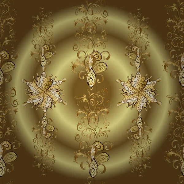 Traditioneel Klassiek Gouden Patroon Vector Oosterse Ornament Naadloze Oosterse Ornament — Stockvector