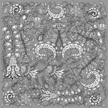 Vektör deseni. Çiçekli, suluboya desenli kusursuz çiçek deseni. Küçük çiçekte güzel bir çiçek deseni..