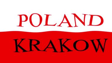 Renkli bayraklı hareketli arka plan görüntüleri. Polonya bayrağı.