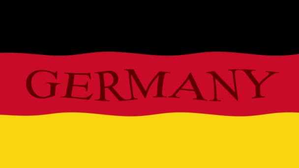 Filmagem Fundo Movimento Com Bandeira Colorida Bandeira Alemanha País Gales — Vídeo de Stock