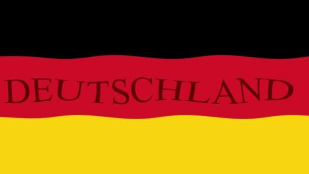 Pozadí Záznamu Pohybu Barevnou Vlajkou Vlajka Německa Deutschland — Stock video