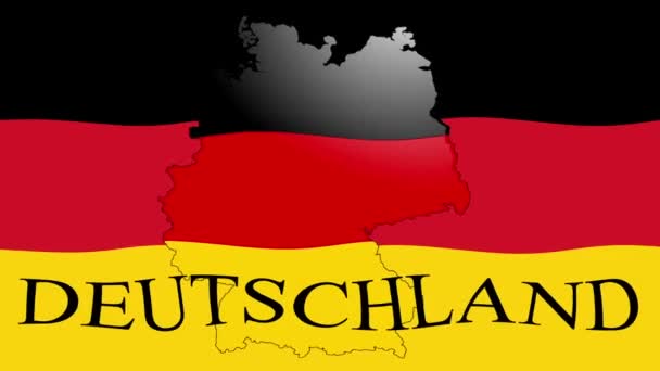 Sfondo Filmato Movimento Con Bandiera Colorata Bandiera Germany Deutschland — Video Stock