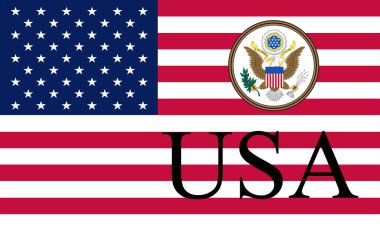 Renkli bayraklı hareketli arka plan görüntüleri. ABD bayrağı. Amerika Birleşik Devletleri.