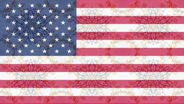带有彩旗的运动画面背景 美国的国旗 United States America — 图库照片