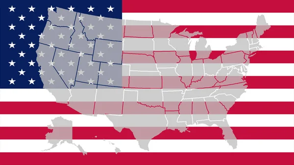 Renkli bayraklı hareketli arka plan görüntüleri. ABD bayrağı. Amerika Birleşik Devletleri.