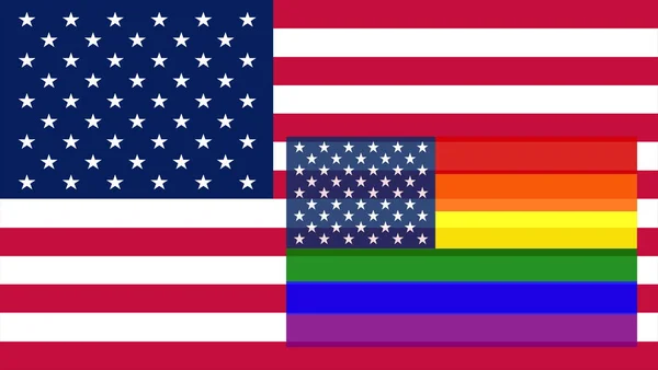 Фрагмент Кольоровим Прапором Прапор Сша Сполучені Штати Америки — стокове фото