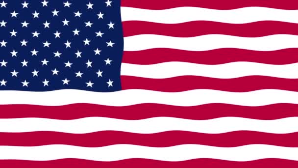 Sfondo Filmato Movimento Con Bandiera Colorata Bandiera Usa Stati Uniti — Video Stock