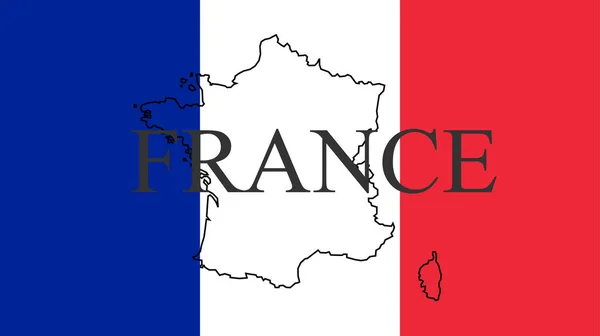 Hintergrund Mit Bunter Fahne Die Flagge Von Frankreich — Stockfoto