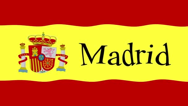 Fondo Imágenes Movimiento Con Bandera Colores Bandera Spain — Vídeo de stock