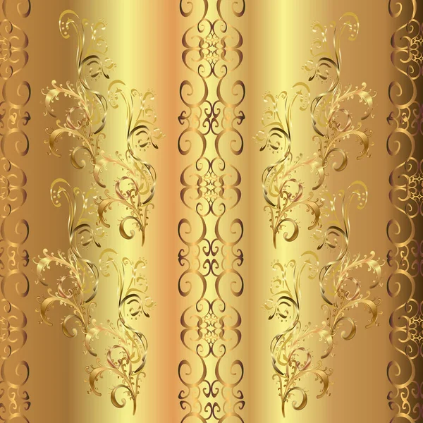 Traditionelles Orientalisches Ornament Klassischer Vintage Hintergrund Nahtlos Klassisch Goldenes Muster — Stockfoto