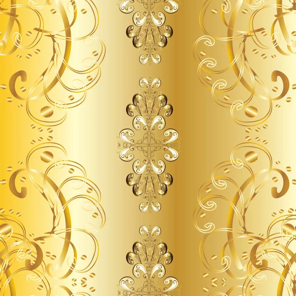 Gouden Naadloos Patroon Naadloos Patroon Gele Beige Neutrale Kleuren Gouden — Stockfoto