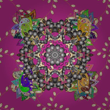 Çiçekler ile Seamless modeli. Süslü zentangle doku, sonsuz soyut çiçek desenle. Seamless modeli için duvar kağıdı, web sayfası arka planı, yüzey dokuları kullanılabilir. Vektör süsleri.