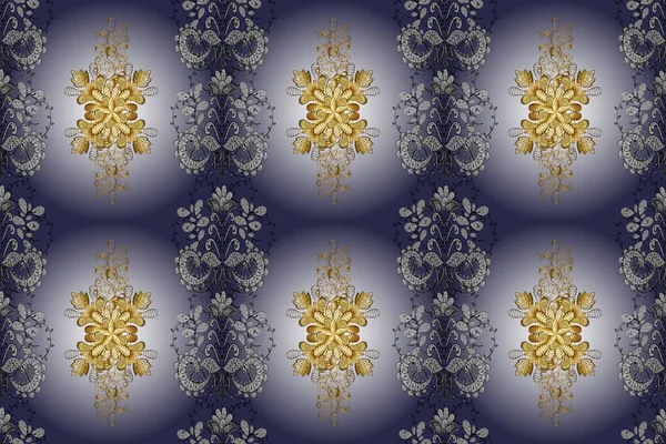 Violet Gray Neutral Golden Pattern Seamless Abstract Background Repeating Elements — Stock Photo, Image
