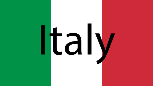 背景是五颜六色的旗帜 意大利的国旗 意大利A — 图库照片