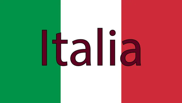 Hintergrund Mit Bunter Fahne Die Flagge Italiens Italien — Stockfoto