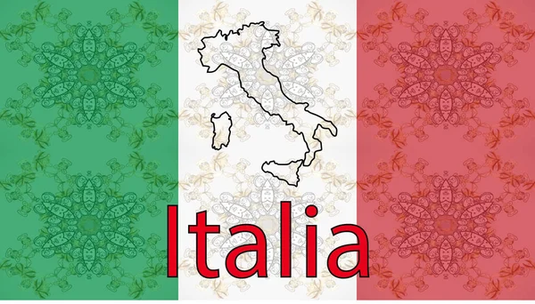 Fondo Con Bandera Colores Bandera Italia Italia — Foto de Stock