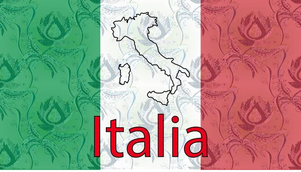 Fondo Con Bandera Colores Bandera Italia Italia — Foto de Stock