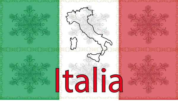 background with colorful flag. The flag of Italy. Italia.