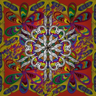 Kusursuz Vintage Çiçek Deseni. Vektör Kalça dokusu deseni.