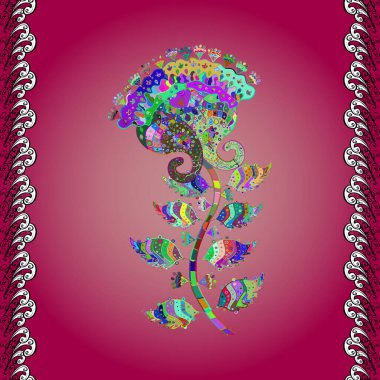 Tekstil ya da kitap kapakları, imalat, duvar kağıtları, baskı, hediye paketi ve yapıştırma kitabı için çiçeksiz arka plan. Küçük ölçekli çiçeklerdeki basit sevimli desen.