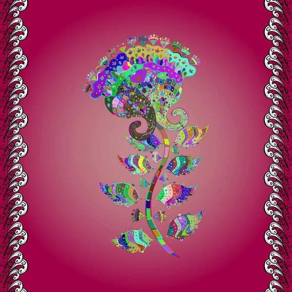 Tekstil ya da kitap kapakları, imalat, duvar kağıtları, baskı, hediye paketi ve yapıştırma kitabı için çiçeksiz arka plan. Küçük ölçekli çiçeklerdeki basit sevimli desen.