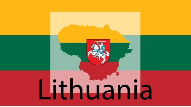 Renkli bayraklı arka plan. Litvanya bayrağı.