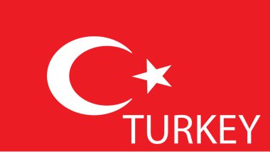 Renkli bayraklı arka plan. Türkiye bayrağı. Kırmızı renkler.