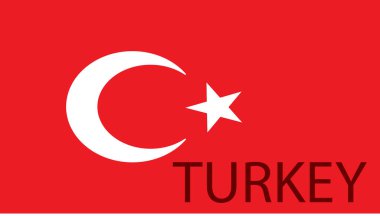 Renkli bayraklı arka plan. Türkiye bayrağı. Kırmızı renkler.