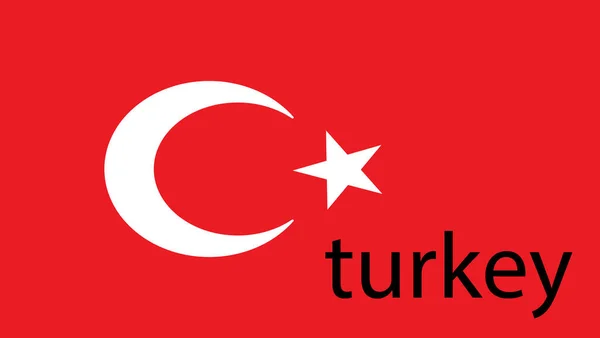 カラフルな旗を背景に トルコの国旗 — ストック写真