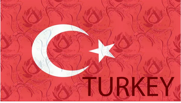 Hintergrund Mit Bunter Fahne Die Flagge Der Türkei Rote Farben — Stockfoto