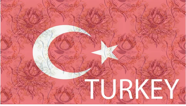 Latar Belakang Dengan Warna Warni Bendera Bendera Dari Turki Warna — Stok Foto