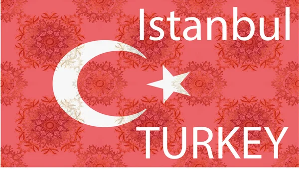 Renkli Bayraklı Arka Plan Türkiye Bayrağı Kırmızı Renkler — Stok fotoğraf