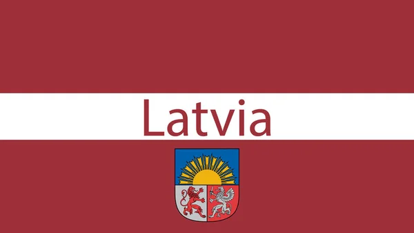 背景是五颜六色的旗帜 拉脱维亚的国旗 — 图库照片