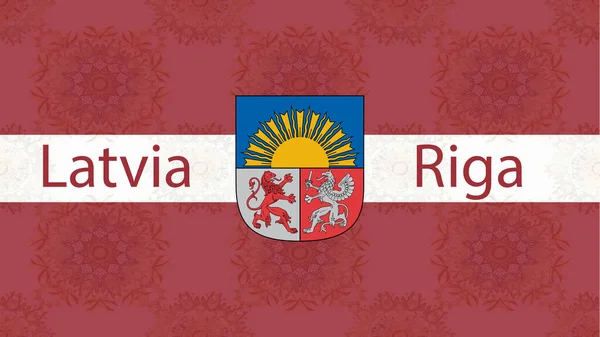 Fundo Com Bandeira Colorida Bandeira Latvia — Fotografia de Stock