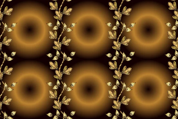 Fundo Abstrato Com Elementos Repetitivos Dourados Cores Preto Marrom Amarelo — Fotografia de Stock