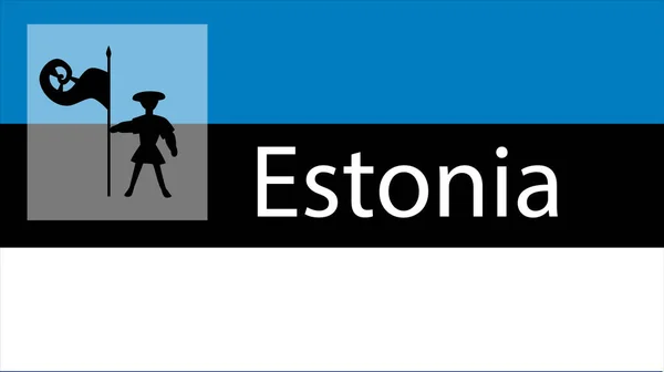 Fundo Com Bandeira Colorida Bandeira Estonia — Fotografia de Stock