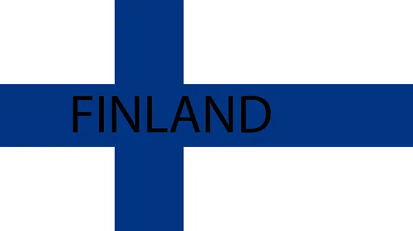 Renkli Bayraklı Arka Plan Finlandiya Bayrağı Mavi Beyaz Renkler — Stok fotoğraf