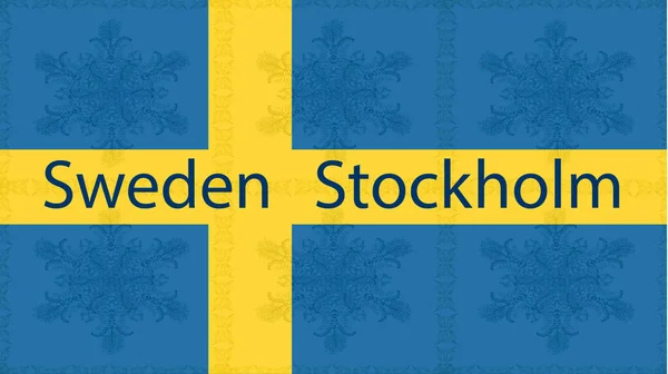Background Colorful Flag Flag Sweden Blue Yellow Colors — Stock Photo, Image