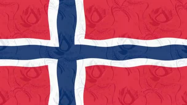 Fondo Imágenes Movimiento Con Bandera Colores Bandera Norway — Vídeo de stock