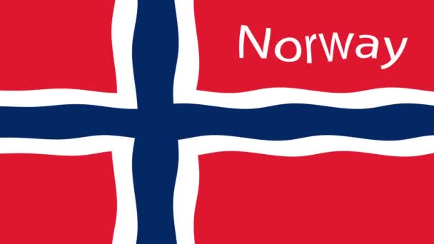 Fondo Imágenes Movimiento Con Bandera Colores Bandera Norway — Vídeo de stock