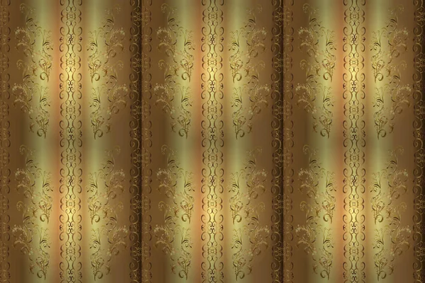 Nahtlose Orientalische Klassisch Goldene Muster Raster Abstrakter Hintergrund Mit Goldenen — Stockfoto