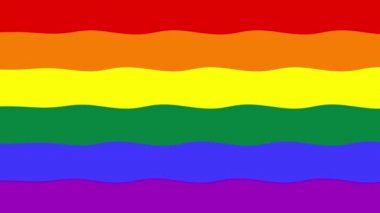 Renkli bayraklı hareketli arka plan görüntüleri. LGBT bayrağı. Gökkuşağı. 