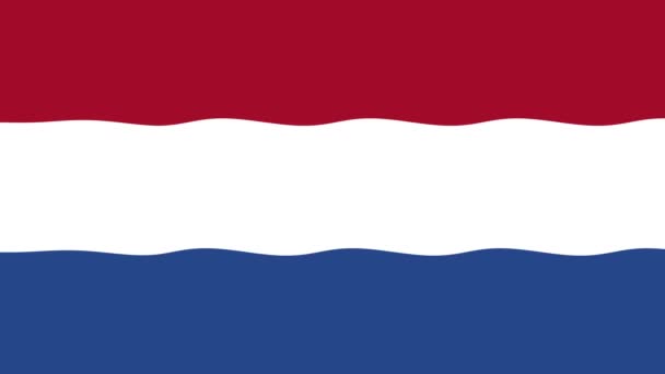 Sfondo Filmato Movimento Con Bandiera Colorata Bandiera Holland Paesi Bassi — Video Stock