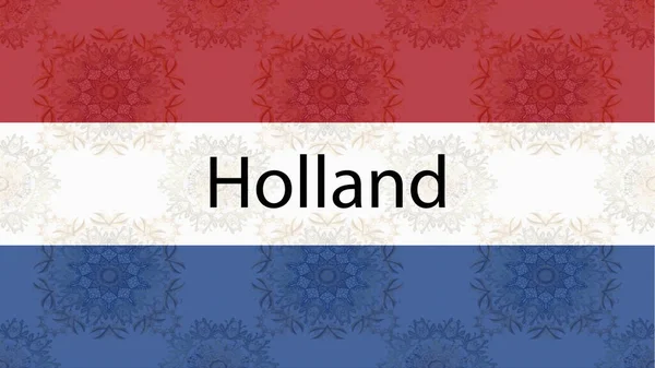 Achtergrond Met Kleurrijke Vlag Vlag Van Nederland Nederland — Stockfoto