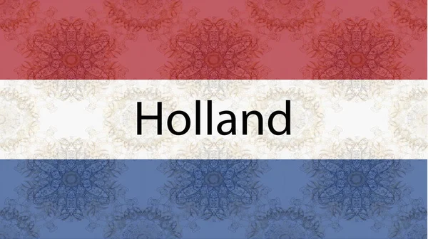 Hintergrund Mit Bunter Fahne Die Flagge Von Holland Die Niederlande — Stockfoto