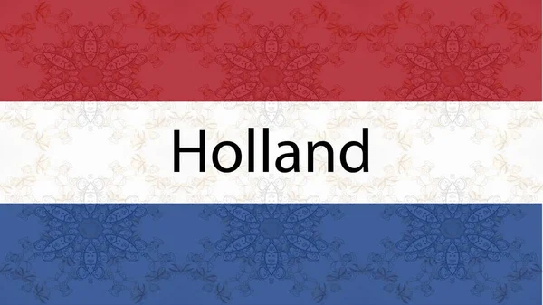 Hintergrund Mit Bunter Fahne Die Flagge Von Holland Die Niederlande — Stockfoto