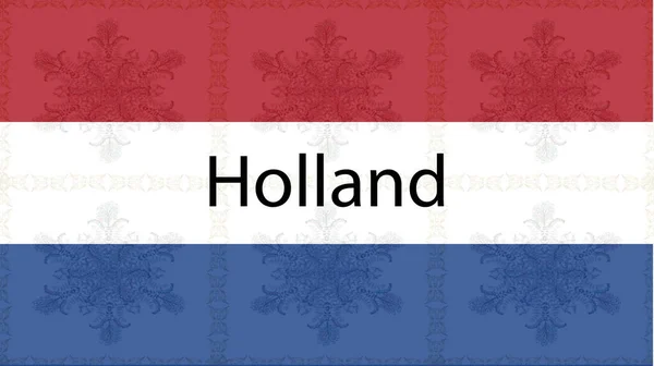 Bakgrund Med Färgglada Flagga Hollands Flagga Nederländerna — Stockfoto