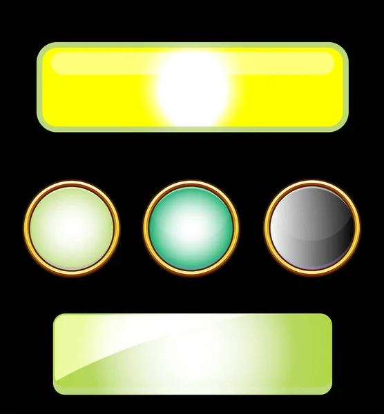 Кнопка Патч Дизайн Красочный Грамотный Остекление Современный Блеск Прямоугольник Аппликация — стоковое фото