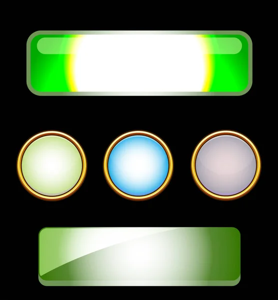 Кнопка Патч Дизайн Красочный Грамотный Остекление Современный Блеск Прямоугольник Аппликация — стоковое фото